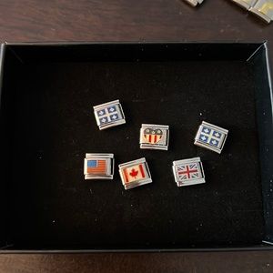 Country flags 9mm Italian charm